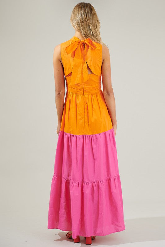 Riley Halter Colorblock Maxi