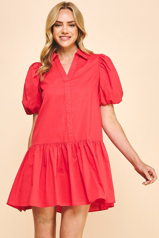 Collared Dropwaist Dress