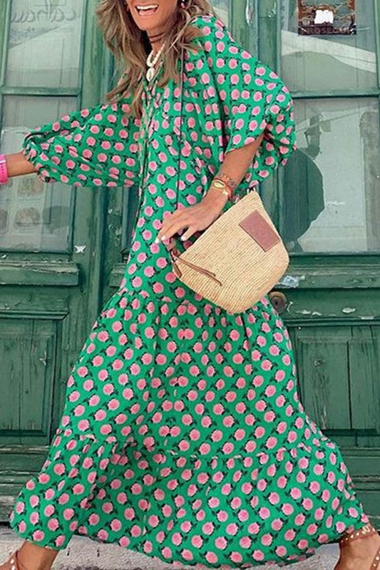 Lantern Sleeve Midi