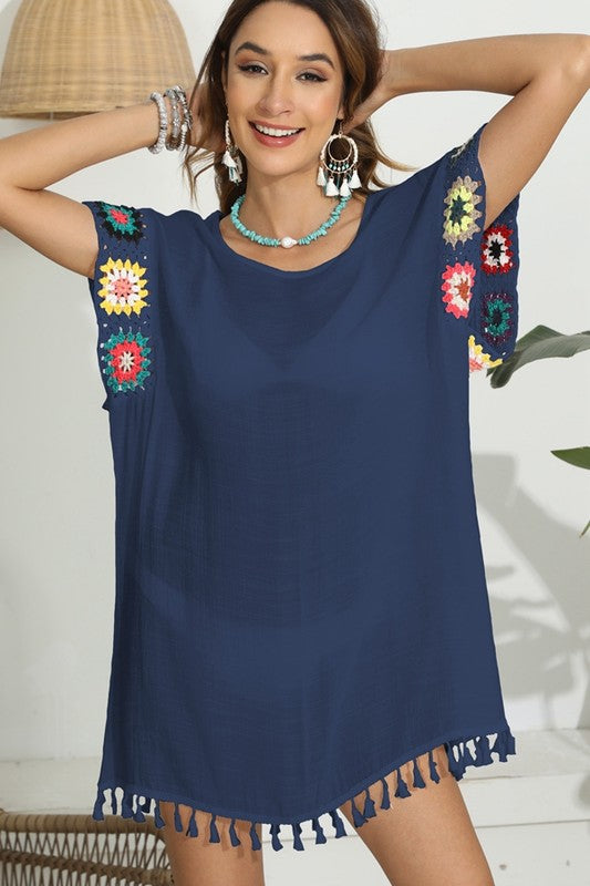 Crochet Tassel Coverup