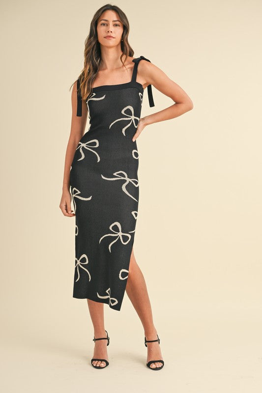 Black and White Bow Midi