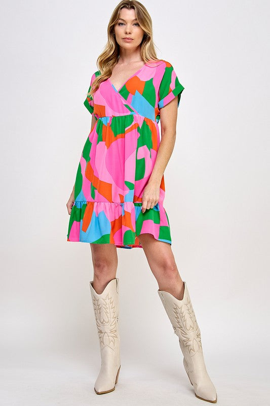 Summer Abstract Babydoll Dress