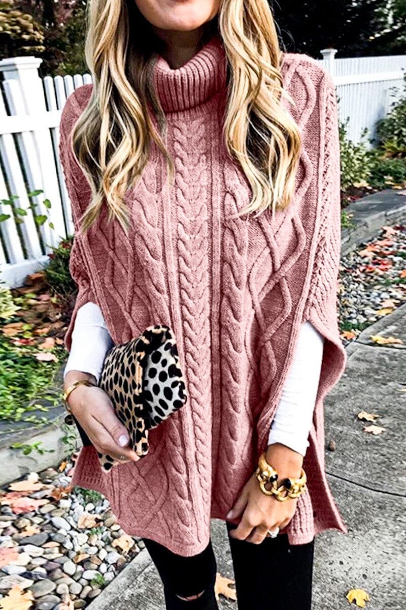 23 Cable Knit Poncho mazik