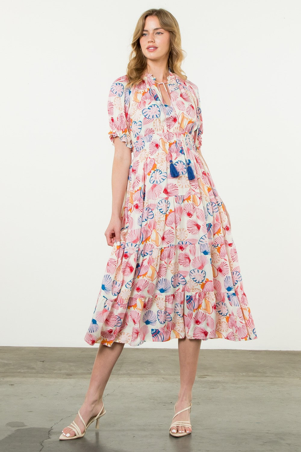Shell Smocked Waist Dress