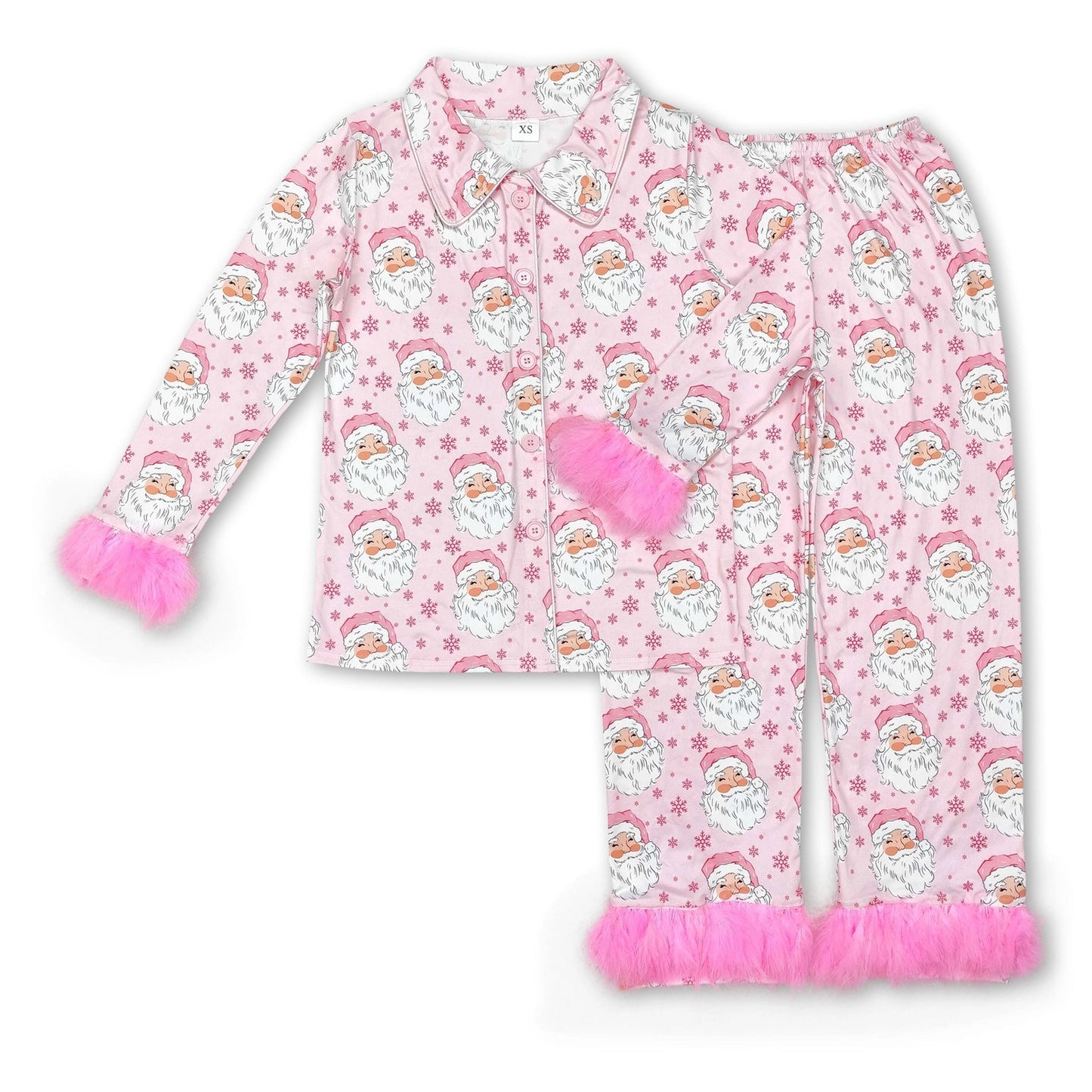 Adult Pink Santa Pajamas YAWOO GARMENTS