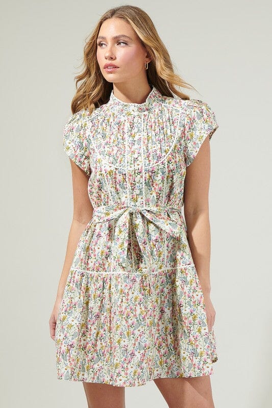 Arvine Floral Pleated Dress Sugarlips