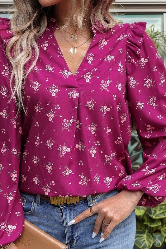 Berry Floral Fall Top Asia Direct