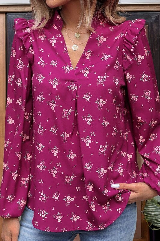 Berry Floral Fall Top Asia Direct
