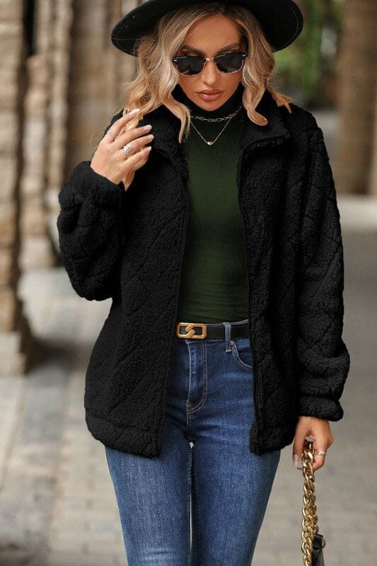 Black Friday Special - Fuzzy Full Zip Jacket Asia Direct