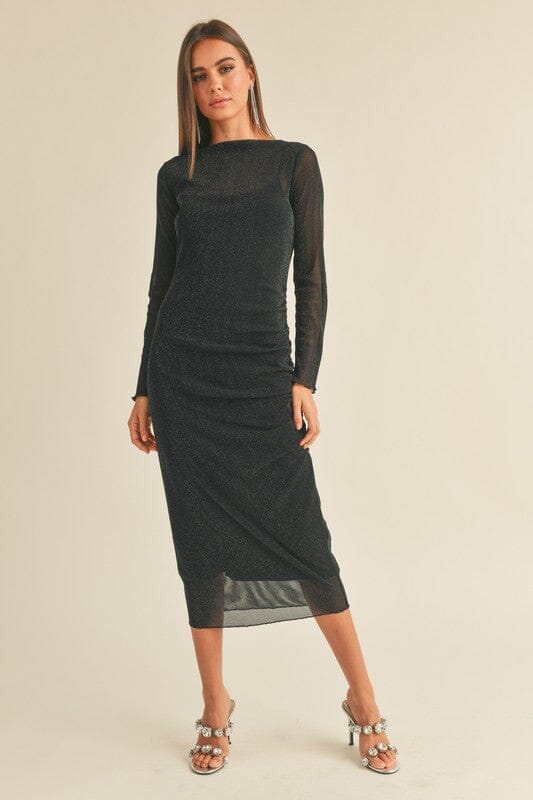 Black Lurex Overly Midi miou muse