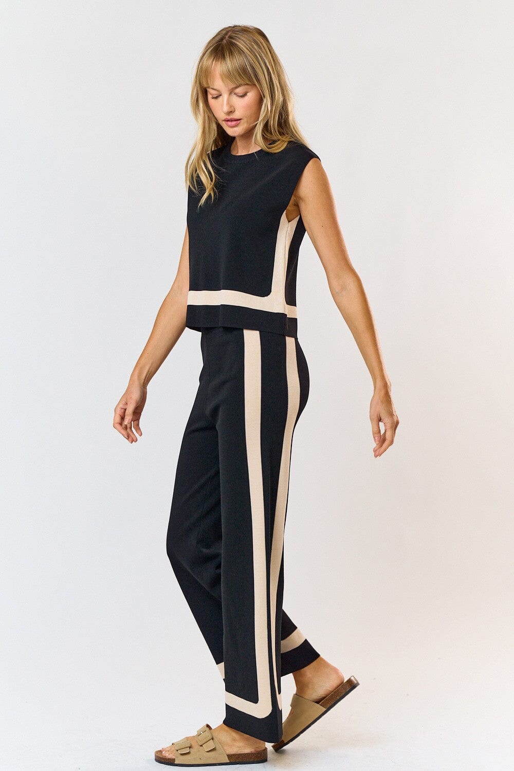 Black/Mocha Sweater 2 Piece Set lalavon