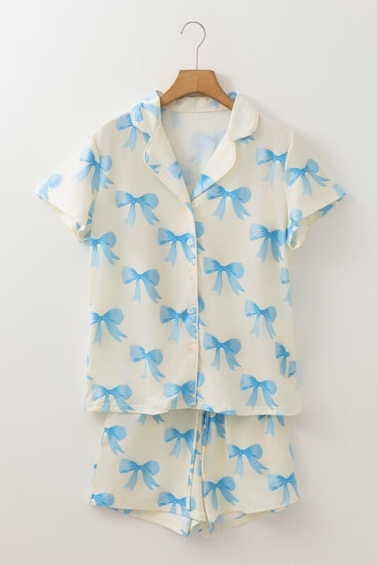 Blue Bow Pajamas Shewin