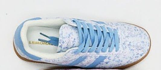 Blue Floral Sneakers - Ships Late May Let's See Style