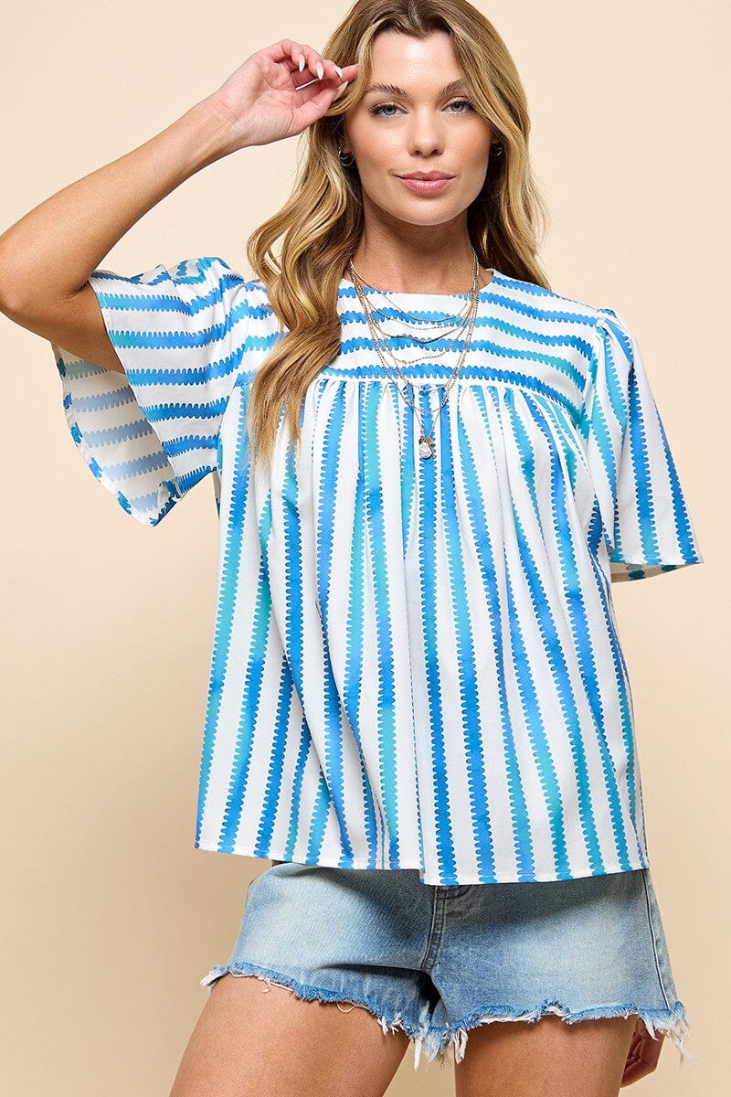 Blue Stripe Top cezele