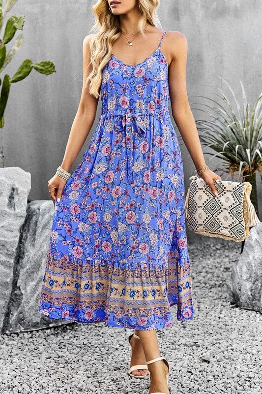 Boho Border Print Maxi Dress supreme fashion