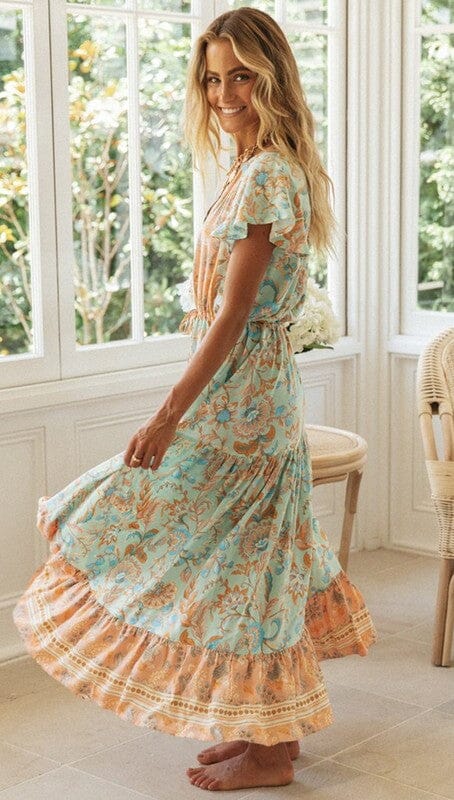 Boho Getaway Maxi Dress lily clothing