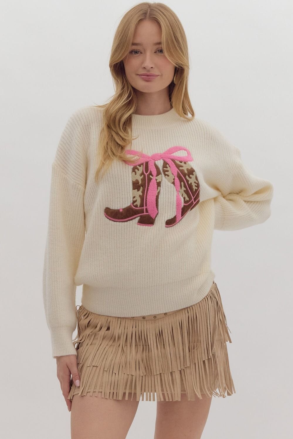 Boots and Bows Sweater Entro