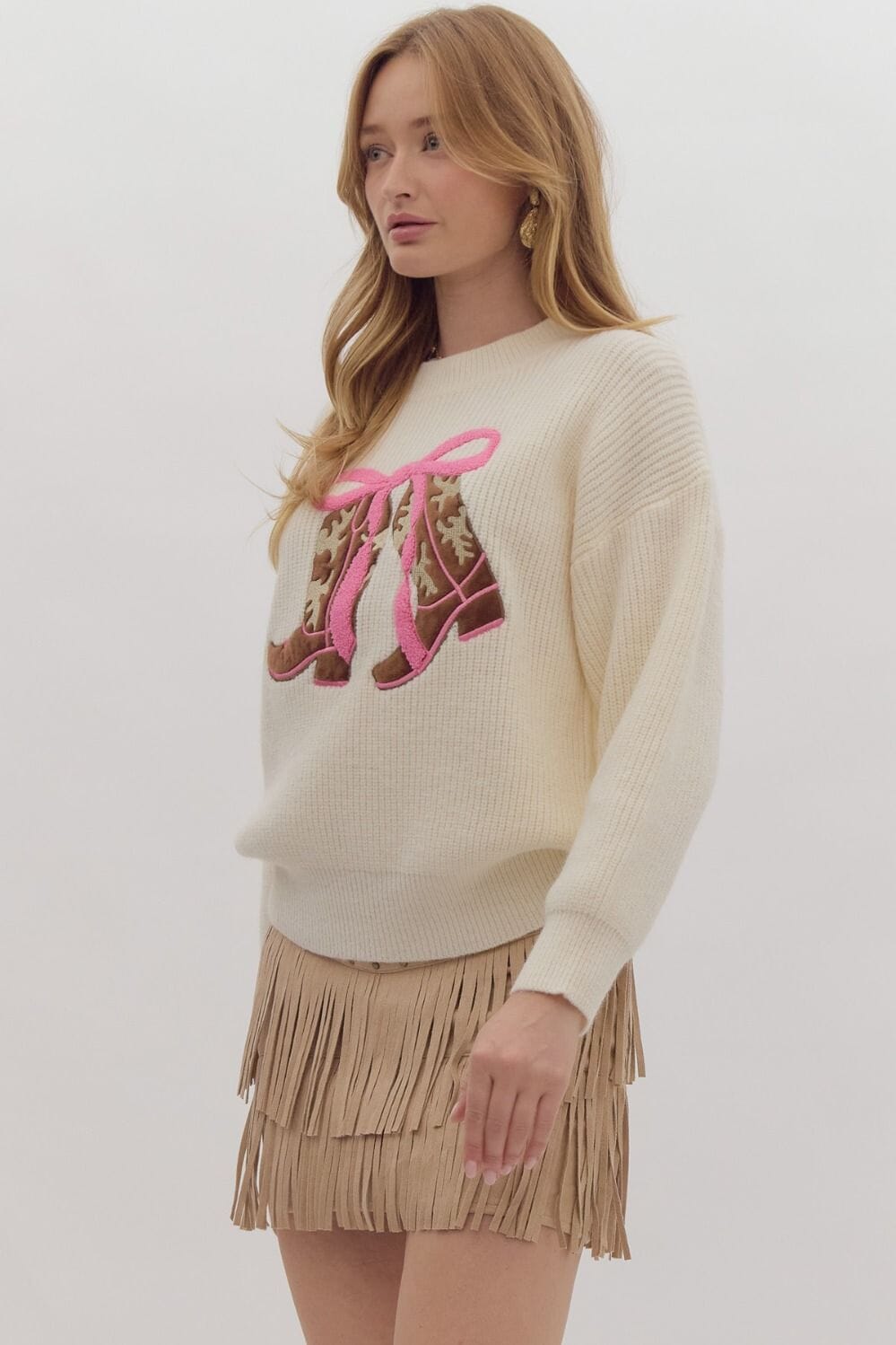 Boots and Bows Sweater Entro