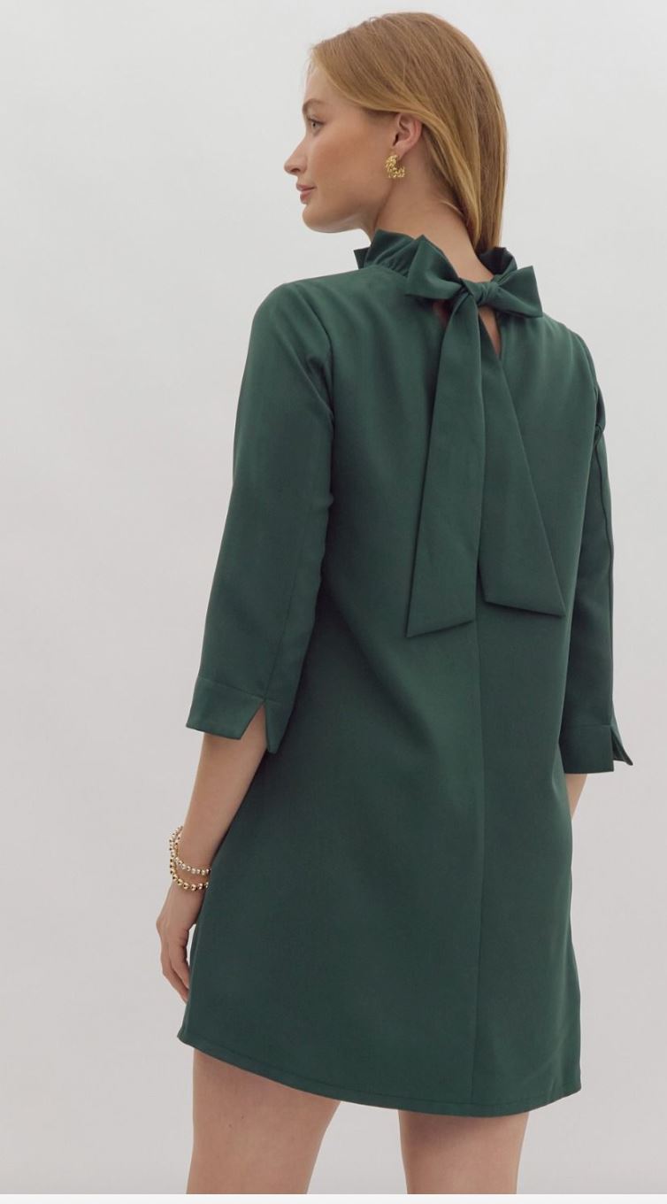Bow Back High Neck Dress entro