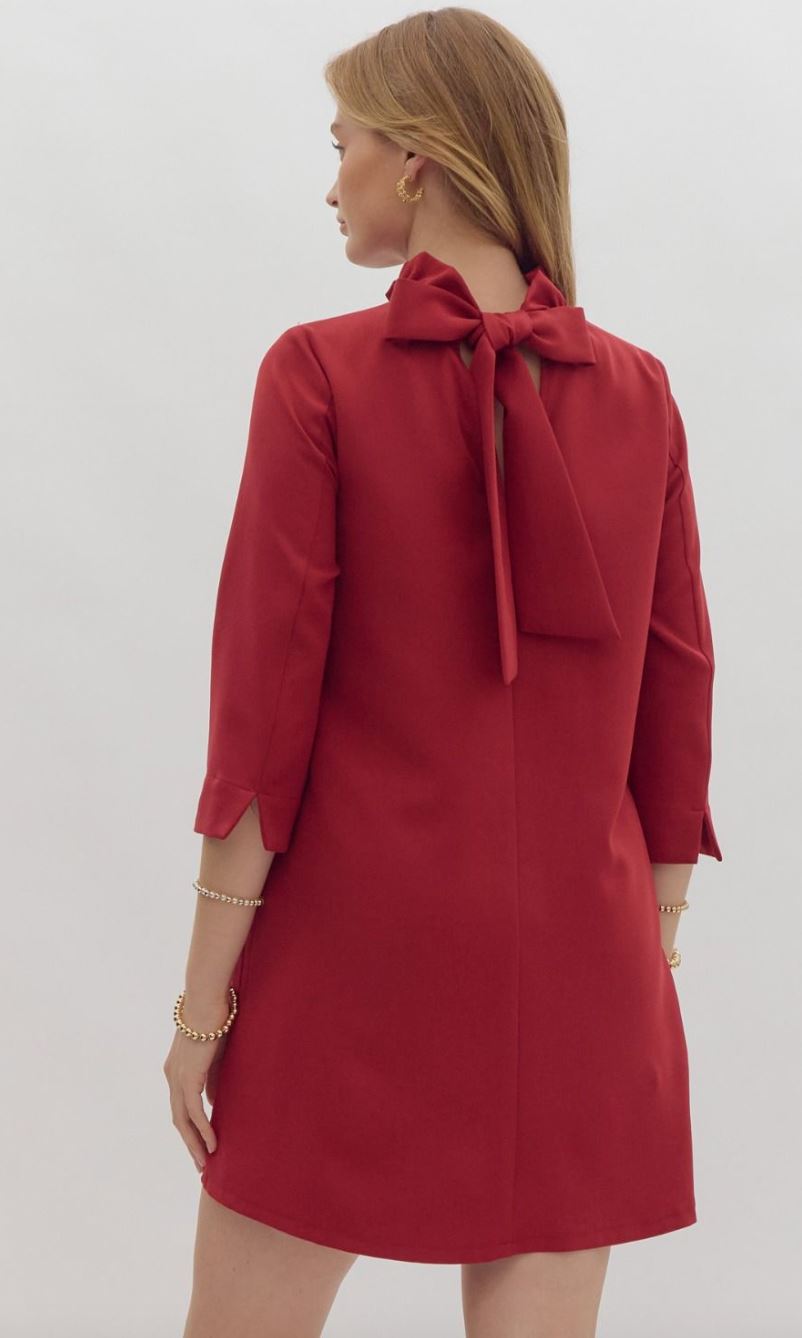 Bow Back High Neck Dress entro