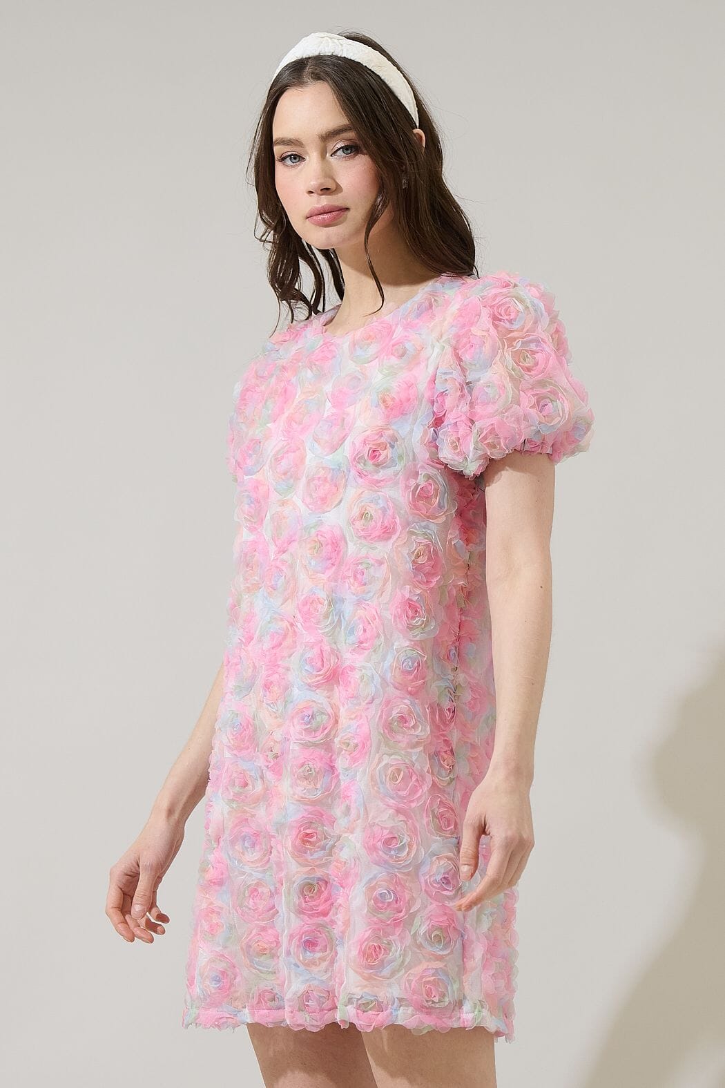 Brie 3D Floral Shift Dress Sugarlips