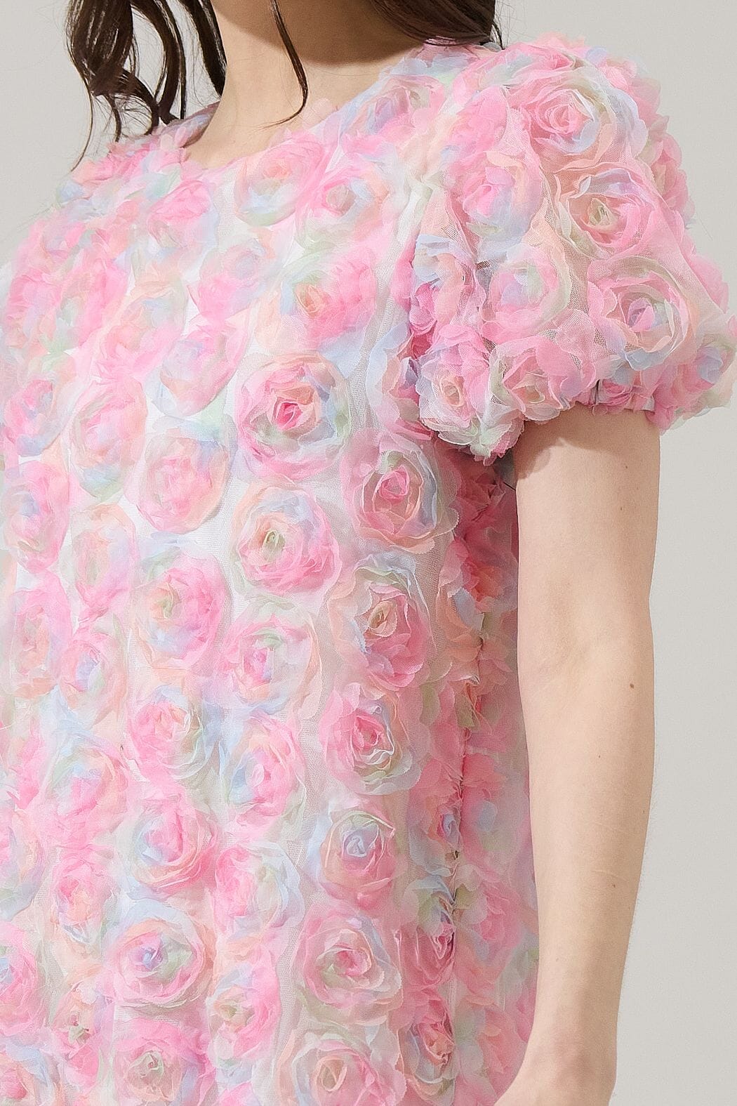 Brie 3D Floral Shift Dress Sugarlips