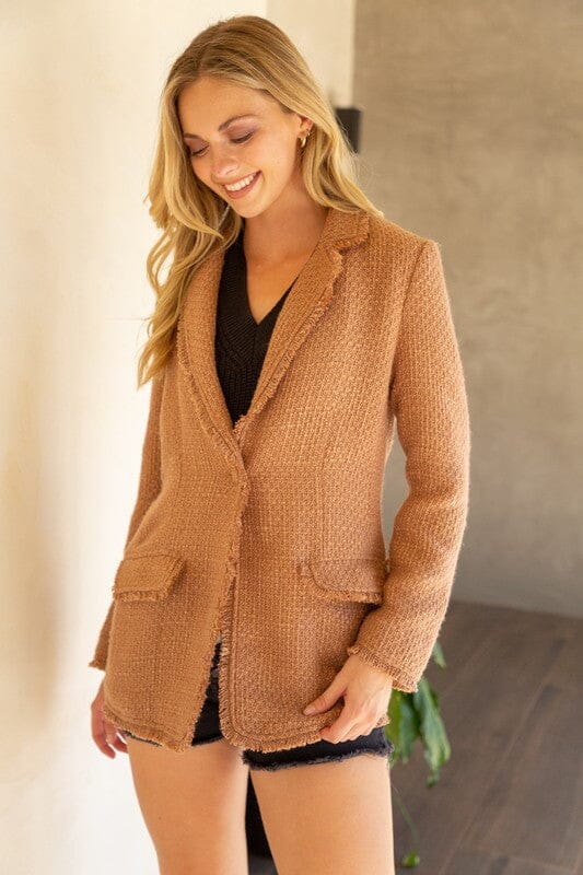 Camel Tweed Blazer Voy