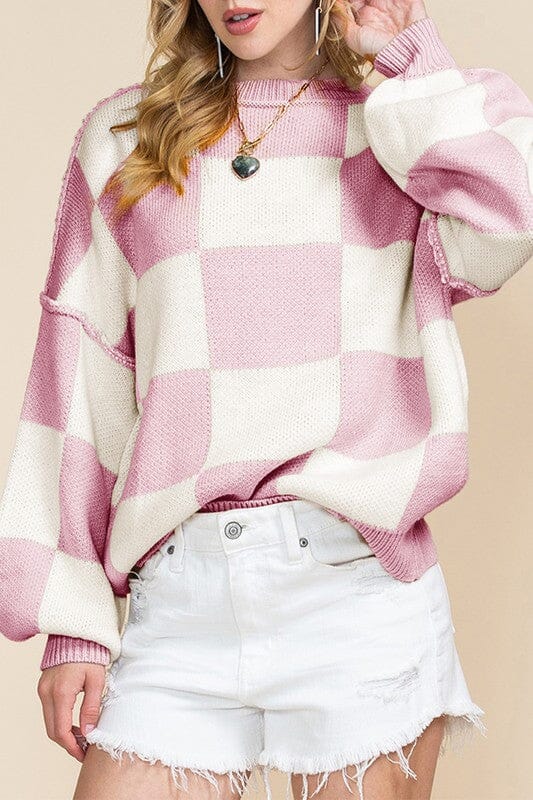 Checkered Sweater Shewin