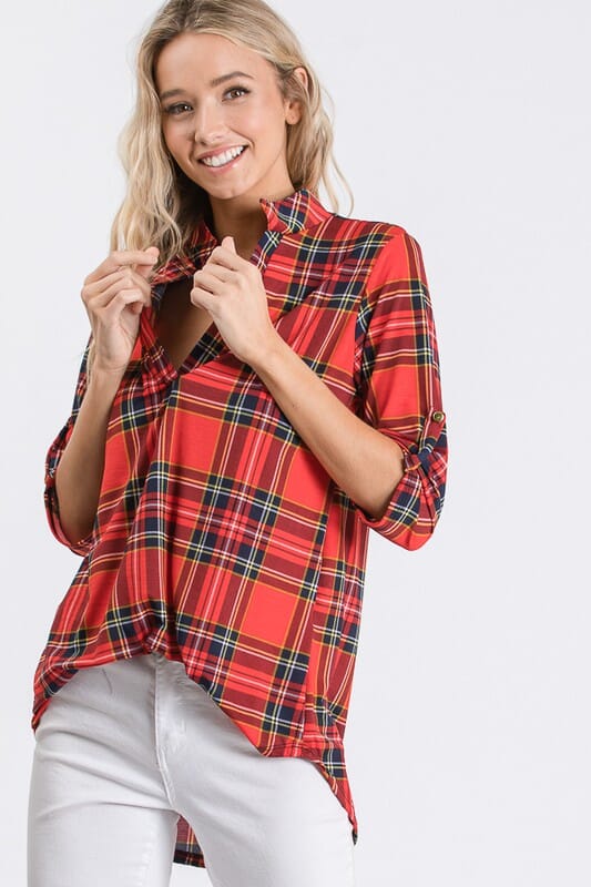 Christmas Plaid Popover heimish