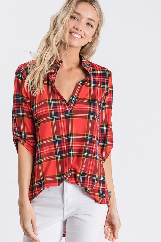 Christmas Plaid Popover heimish