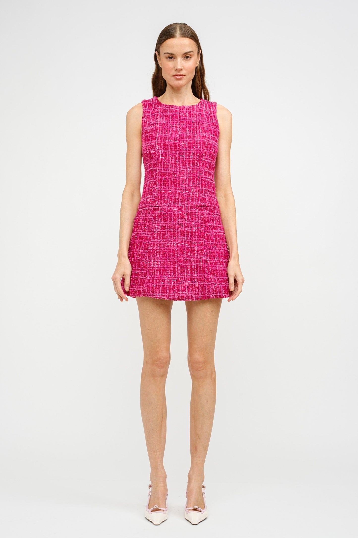 Colette Tweed Fuchsia Dress sophie the label