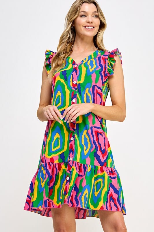 Colorful Marble Dress Solution