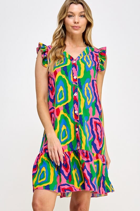 Colorful Marble Dress Solution