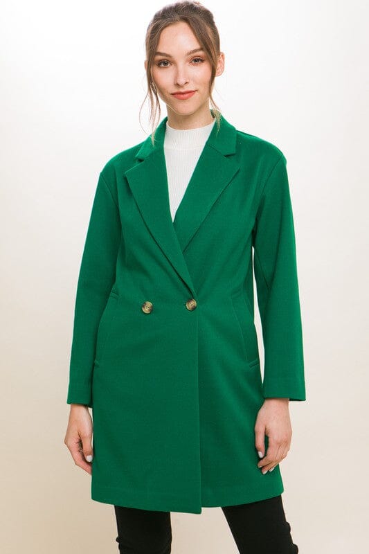 Double Button Peacoat love tree