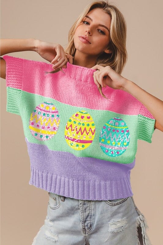Easter Egg Sequin Sweater BIBI