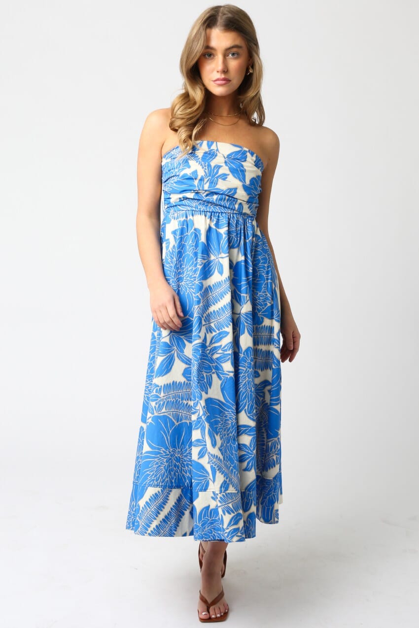Elliott Floral Dress Olivaceous
