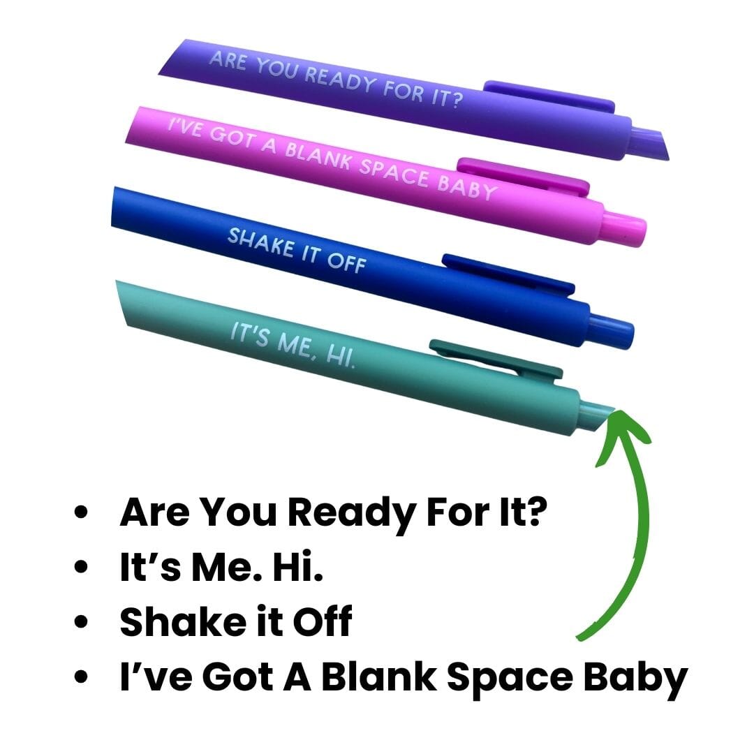 Eras Tour Set of 4 Pens aspen lane