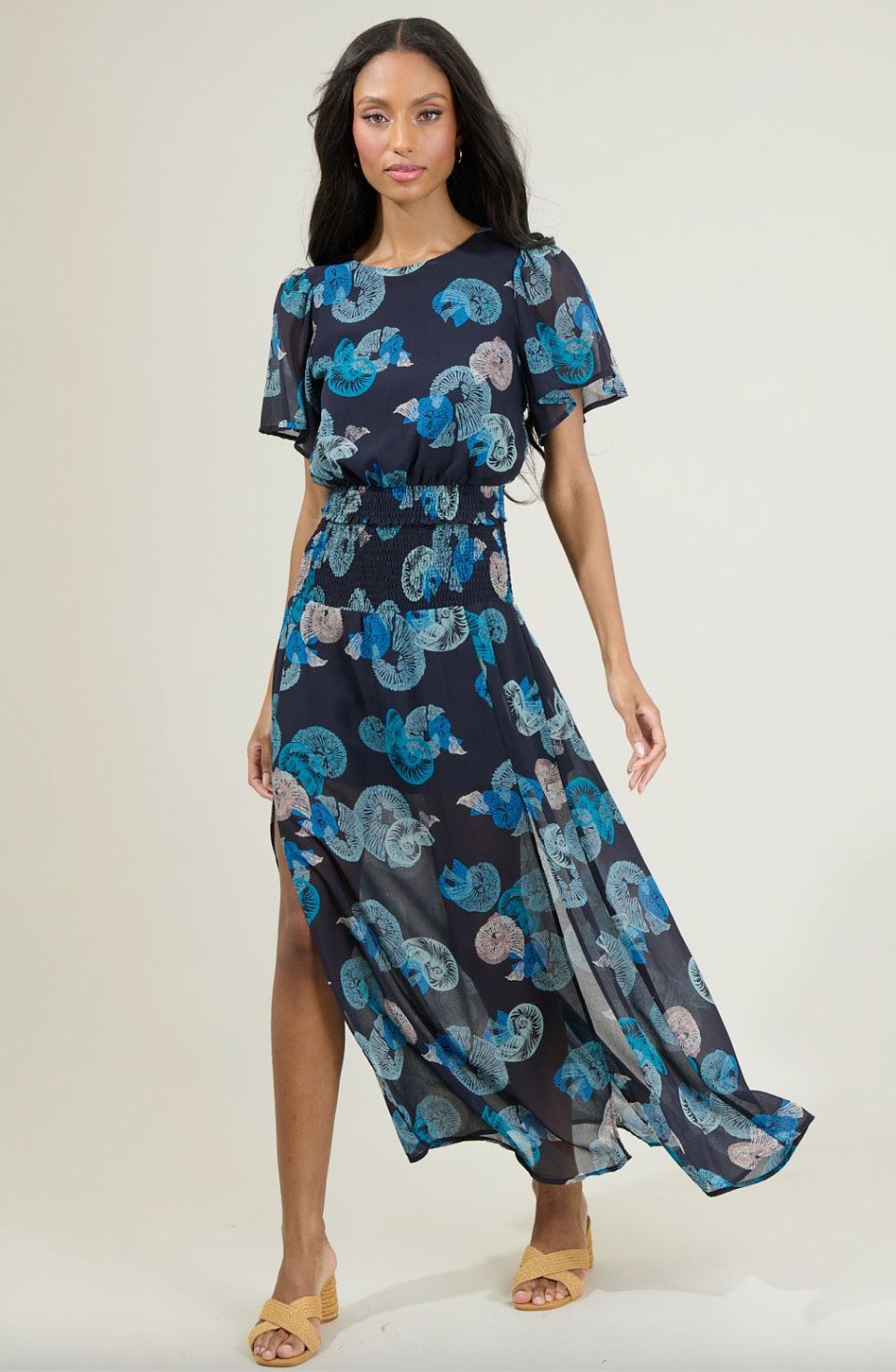 Estelle Shell Smocked Skirt Set Sugarlips