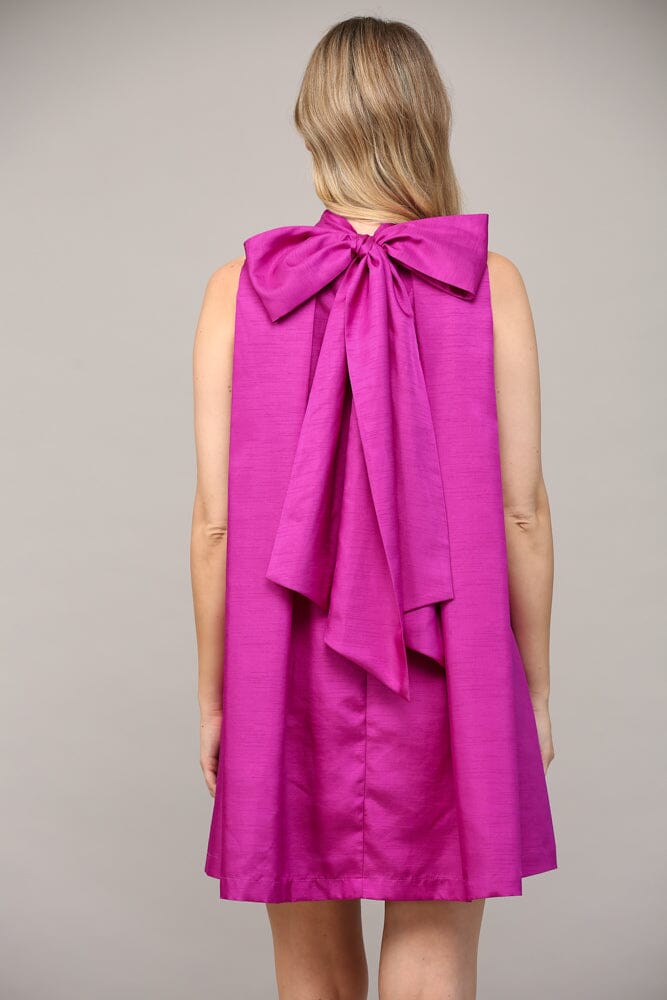 Exaggerated Bow Back A-Line Dress Fate