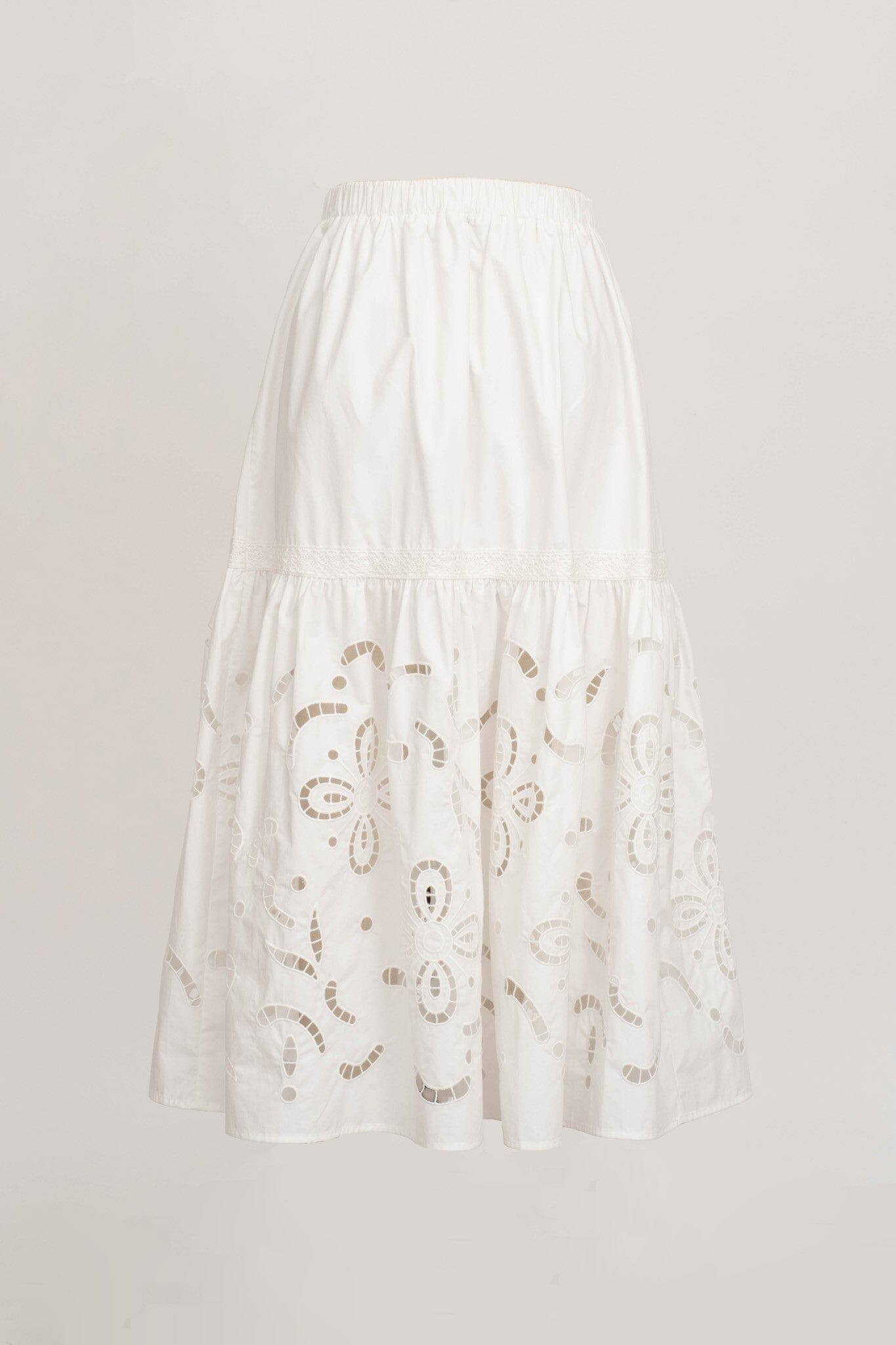 Eyelet Midi Skirt Moon River