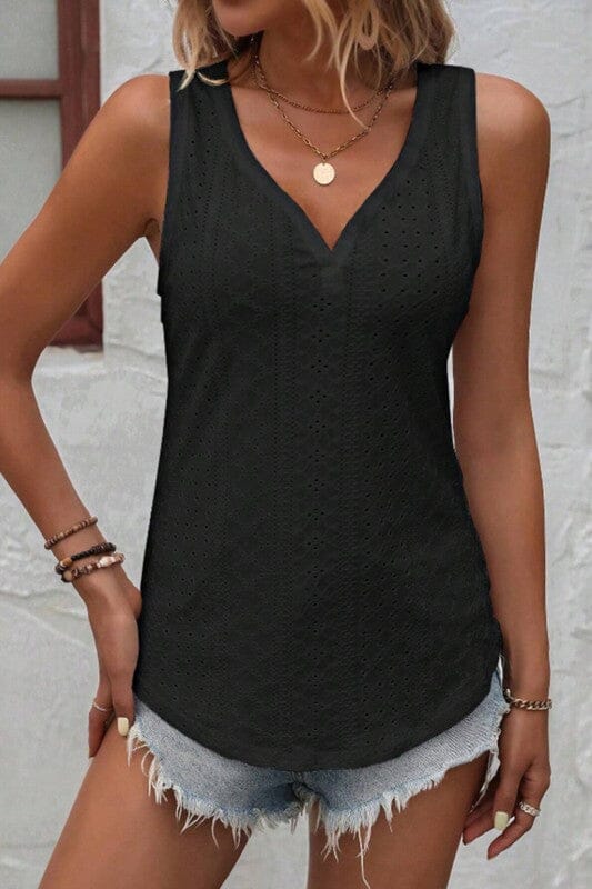 Eyelet Tank Asia Direct small Black