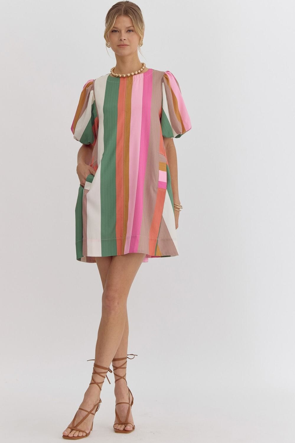 Fall Striped Shift Dress entro