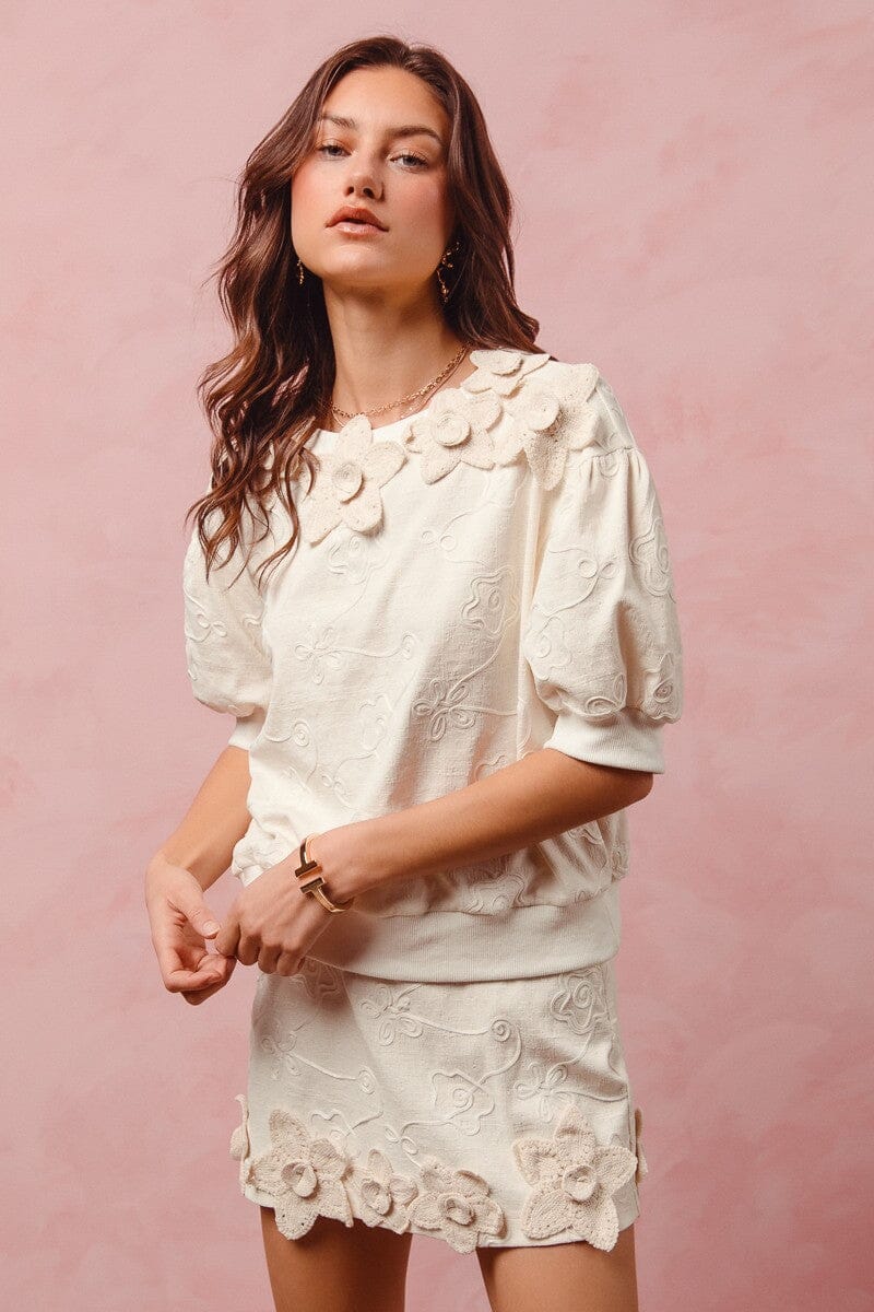 FLORAL EMBROIDERY CROCHET SET So Me