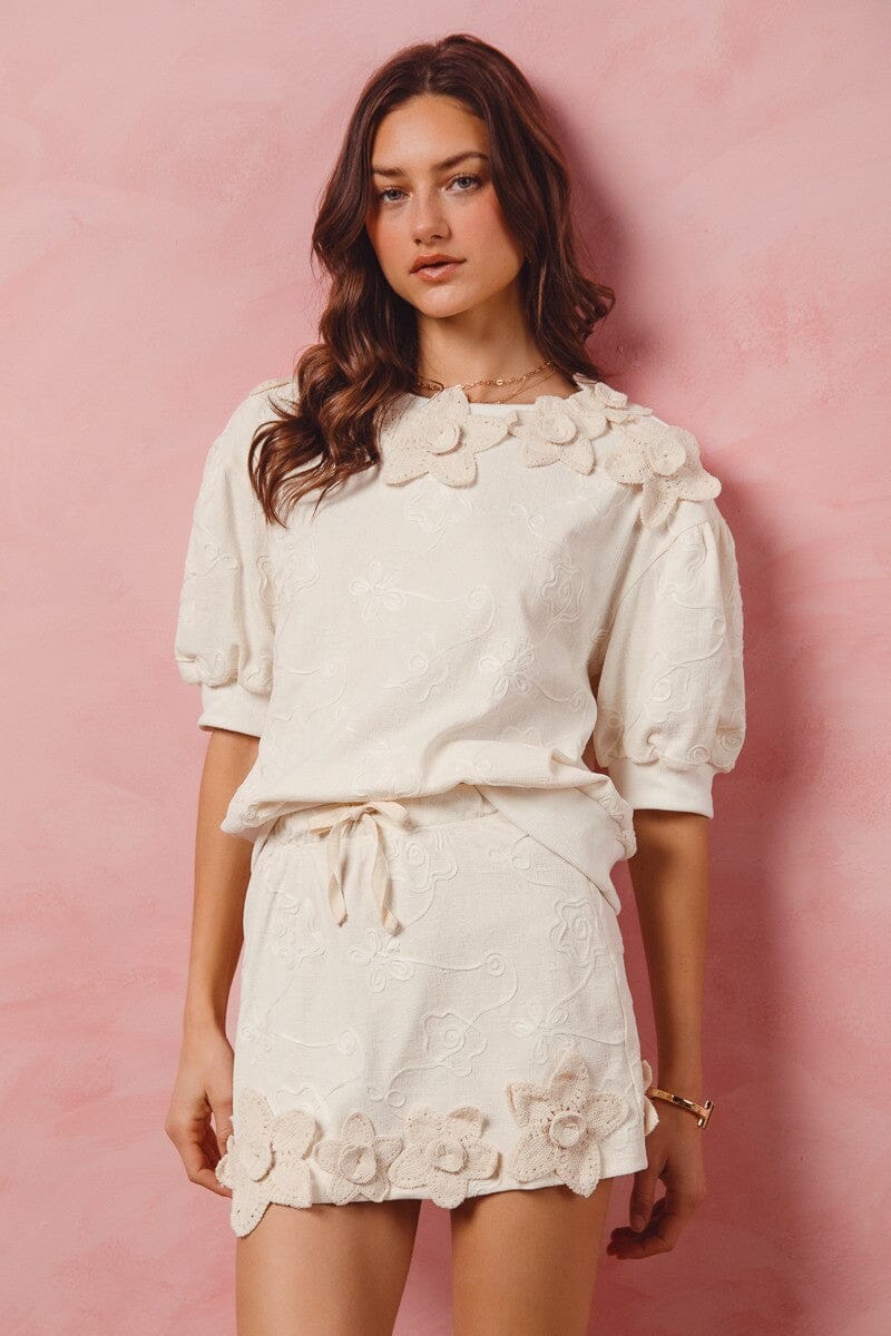FLORAL EMBROIDERY CROCHET SET So Me