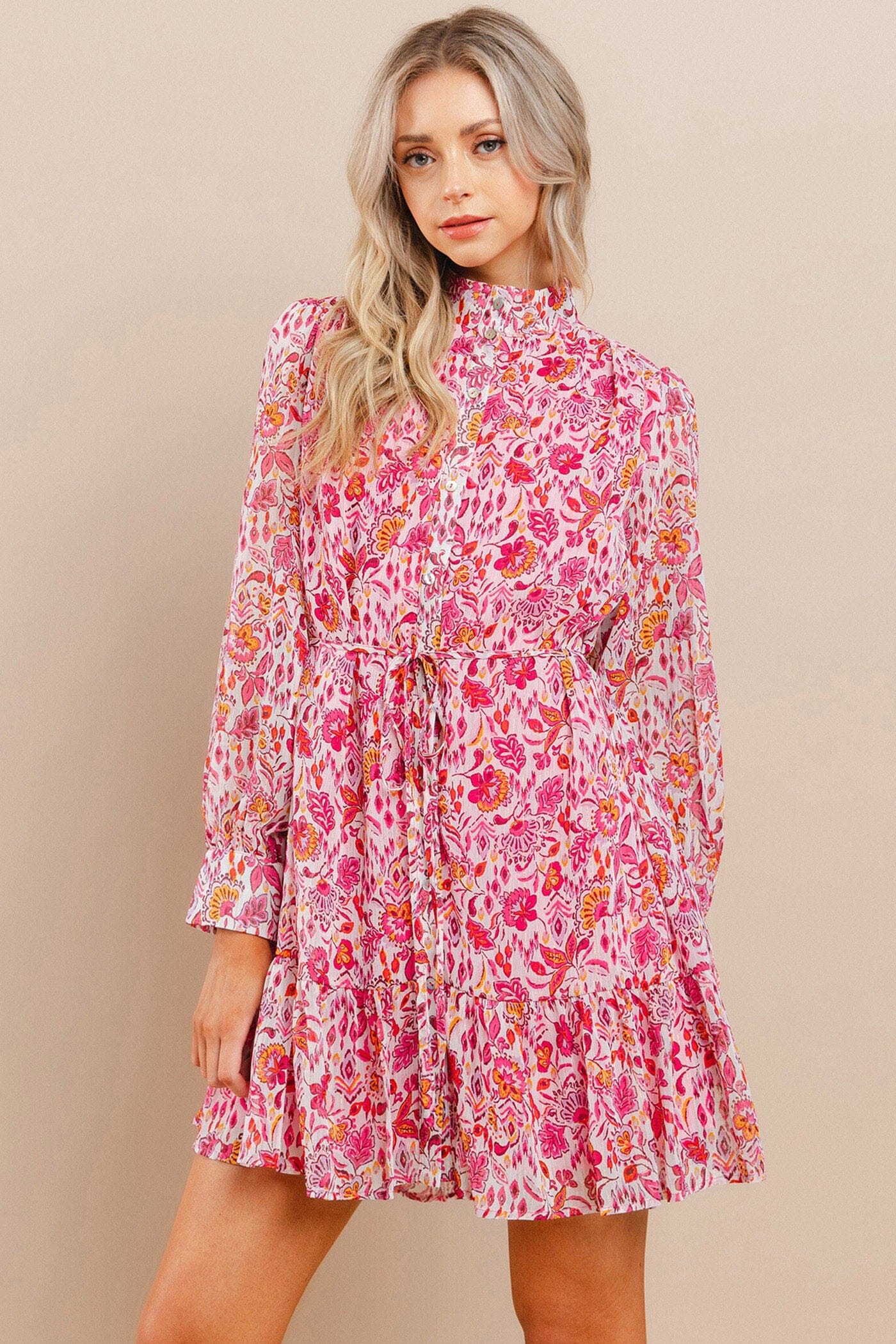 Floral Long Sleeve Dress TCEC