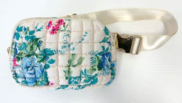 Floral Quilted Belt Bag TCEC