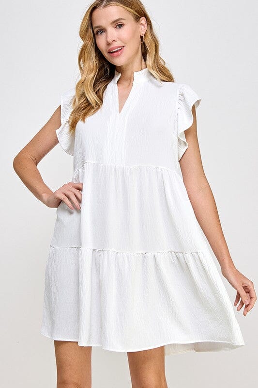 Flutter Sleeve Tiered Dress 2 hearts