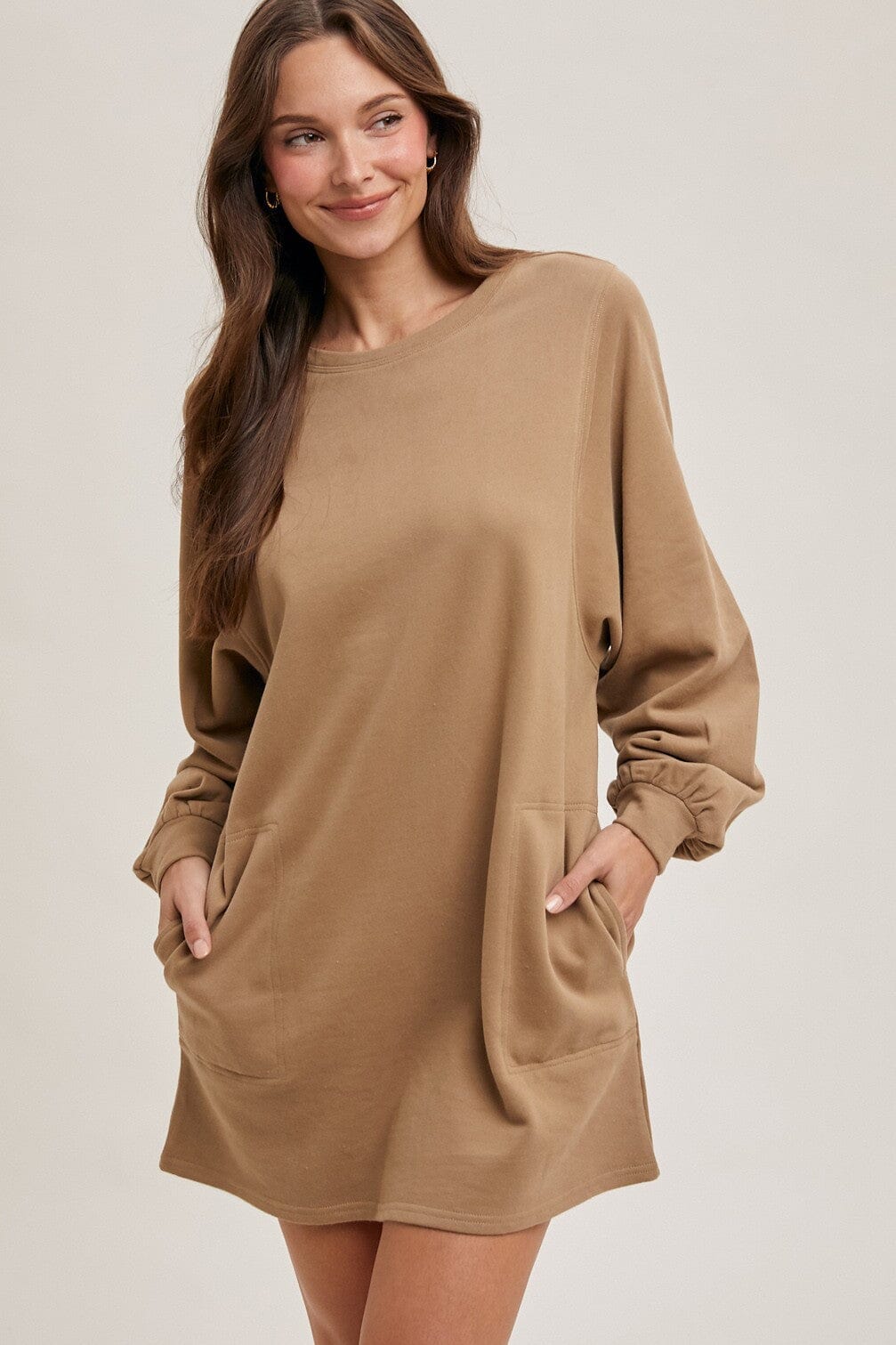 FRENCH TERRY MINI DRESS BluIvy