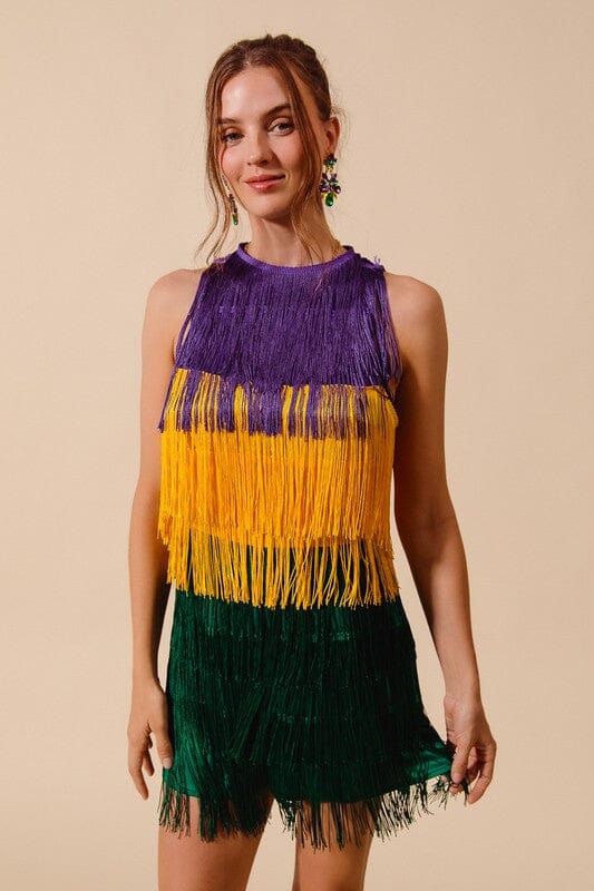 Fringe Mardi Gras Romper So Me