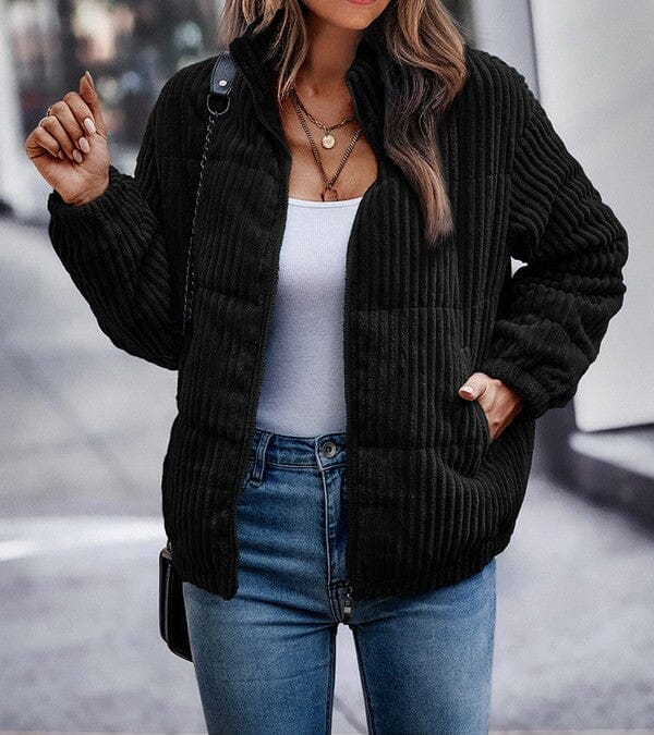 Fuzzy Striped Coat supreme fashion